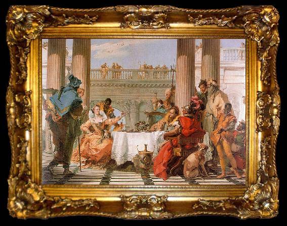 framed  Giovanni Battista Tiepolo The Banquet of Cleopatra, ta009-2